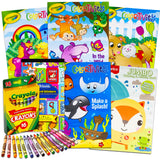 Crayola Coloring Books for Kids, Toddlers with Learning Set Bundle - 13 Pc Animal Coloring Activity Books with Crayons Jumbo and Stickers Crayola