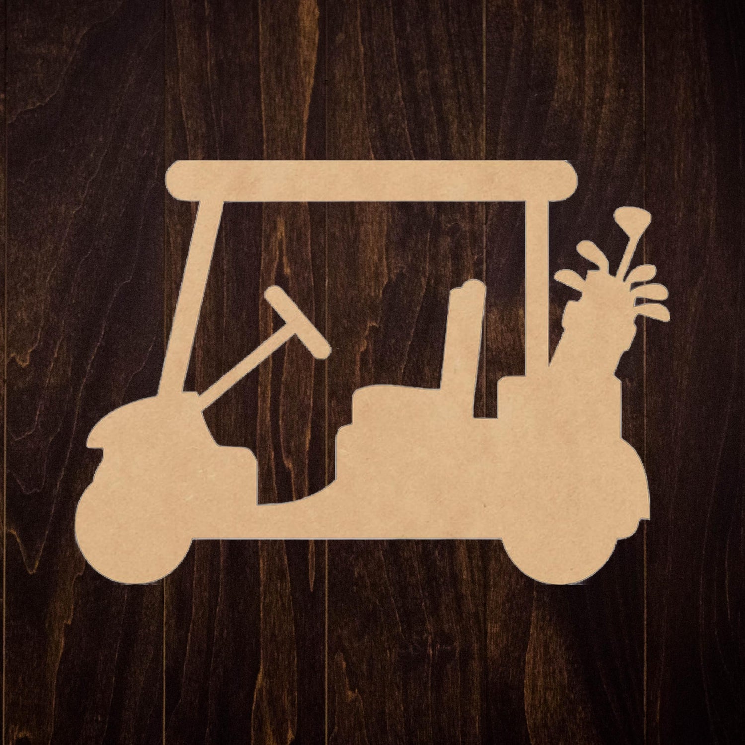 Unfinished Wood Golf Cart 6 Inch Shape, Blank Wooden Sports Golf Craft Cutout, Paintable MDF DIY NEXTCraft