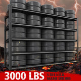 REIBII 55" W Garage Shelving, 3000LBS Garage Storage Shelves Heavy Duty Shelving Adjustable Metal Shelving Unit for Storage Rack Garage Shelves REIBII