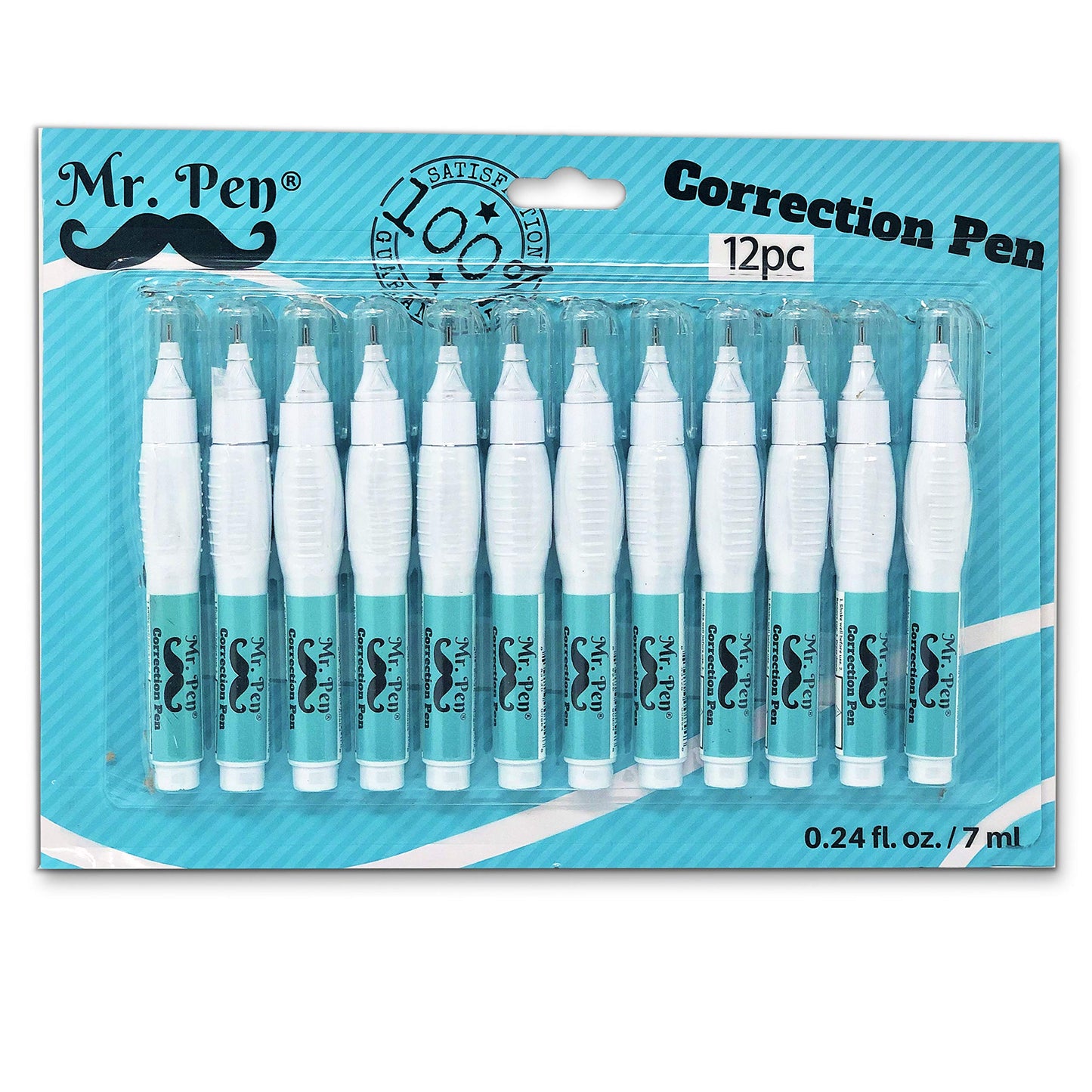 Mr. Pen- Correction Pen, Correction Fluid, Pack of 12, Correction liquid White, White Correction Fluid, White Fluid, White Out, Wipe Out Liquid, Wide - WoodArtSupply