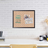 U Brands Fashion Cork Bulletin Board, 20 X 16 Inches, Black Wood Frame U Brands