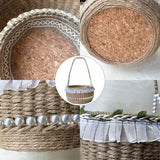 AOUXSEEM 143 Pcs Basket Weaving DIY Making Kits for Beginners, Jute Rope Weaving Basket with Handles Storage Basket Flower Baskets for Easter Picnic AOUXSEEM