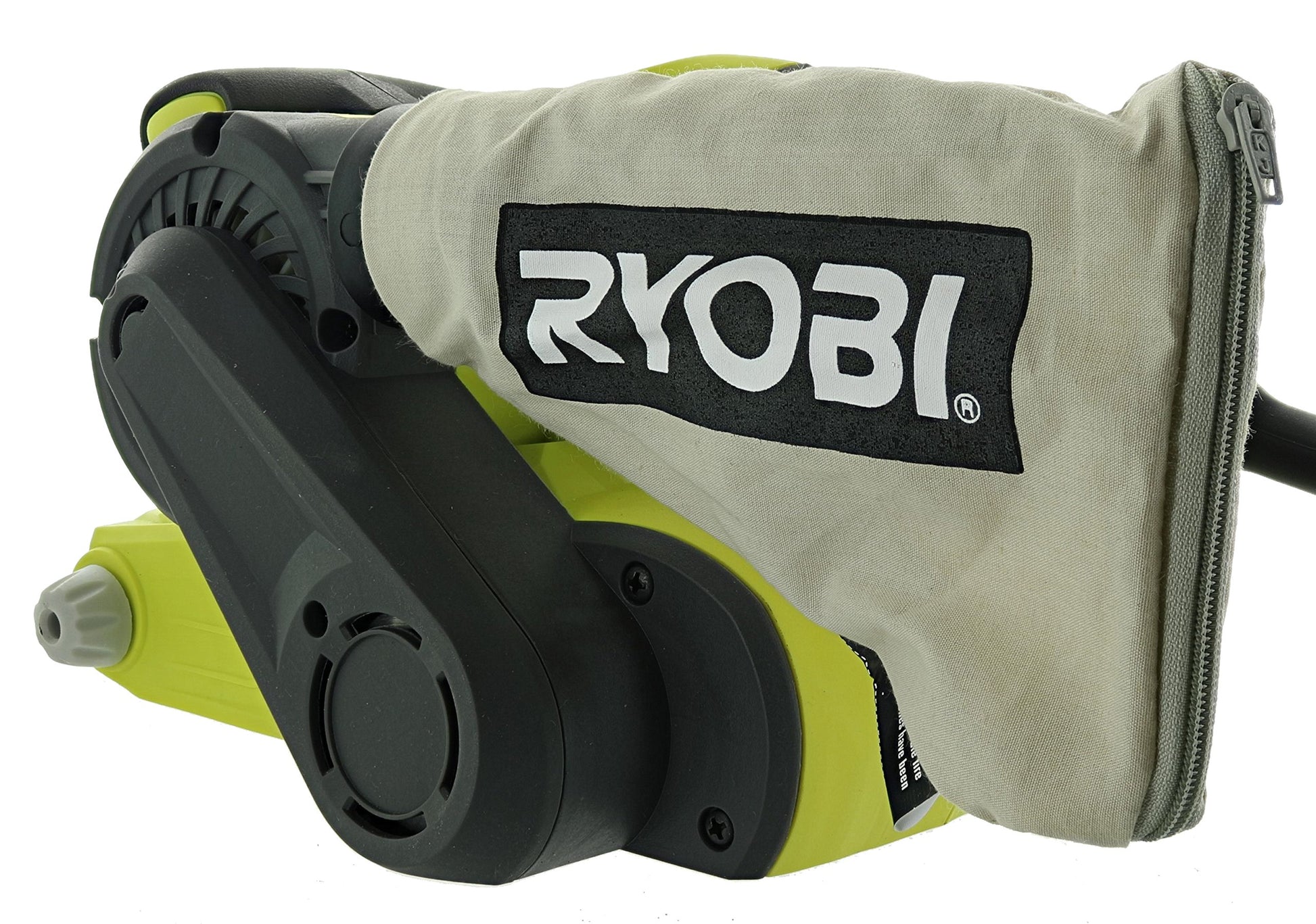 Ryobi BE319 6 Amp Portable 320 Feet / Minute Corded Belt Sander (3” x 18”) w/ Onboard Removable Dust Bag (Medium Grit Sanding Belt Included) - WoodArtSupply