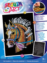 Sequin Art Blue Horse, Sparkling Arts and Crafts Kit; Creative Crafts for Adults and Kids Sequin Art