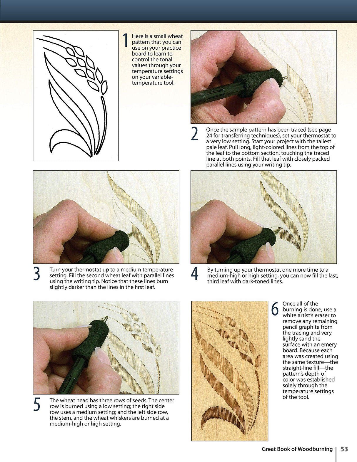 Great Book of Woodburning: Pyrography Techniques, Patterns and Projects for all Skill Levels (Fox Chapel Publishing) 30 Original, Traceable Designs Design Originals