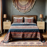 Finnhomy Nightstand, End Table, Side Table with 2 Hand Made Rattan Decorated Drawers, Nightstands Set of 2, Wood Accent Table with Storage for Finnhomy