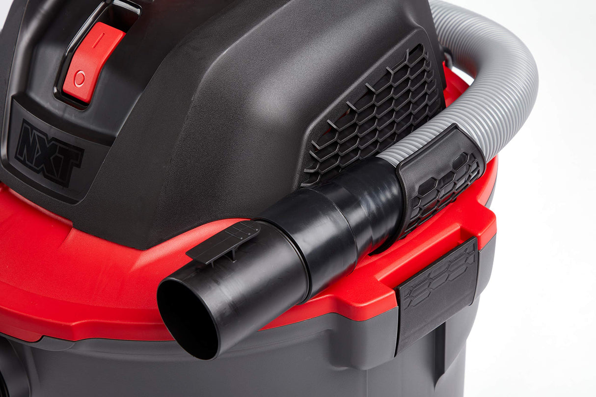 RIDGID 62703 RT1200 NXT 12-Gal. Wet Dry Shop Vacuum with Casters, 5.0 Peak HP Motor, and Pro Locking Hose,Dark Gray and Red RIDGID