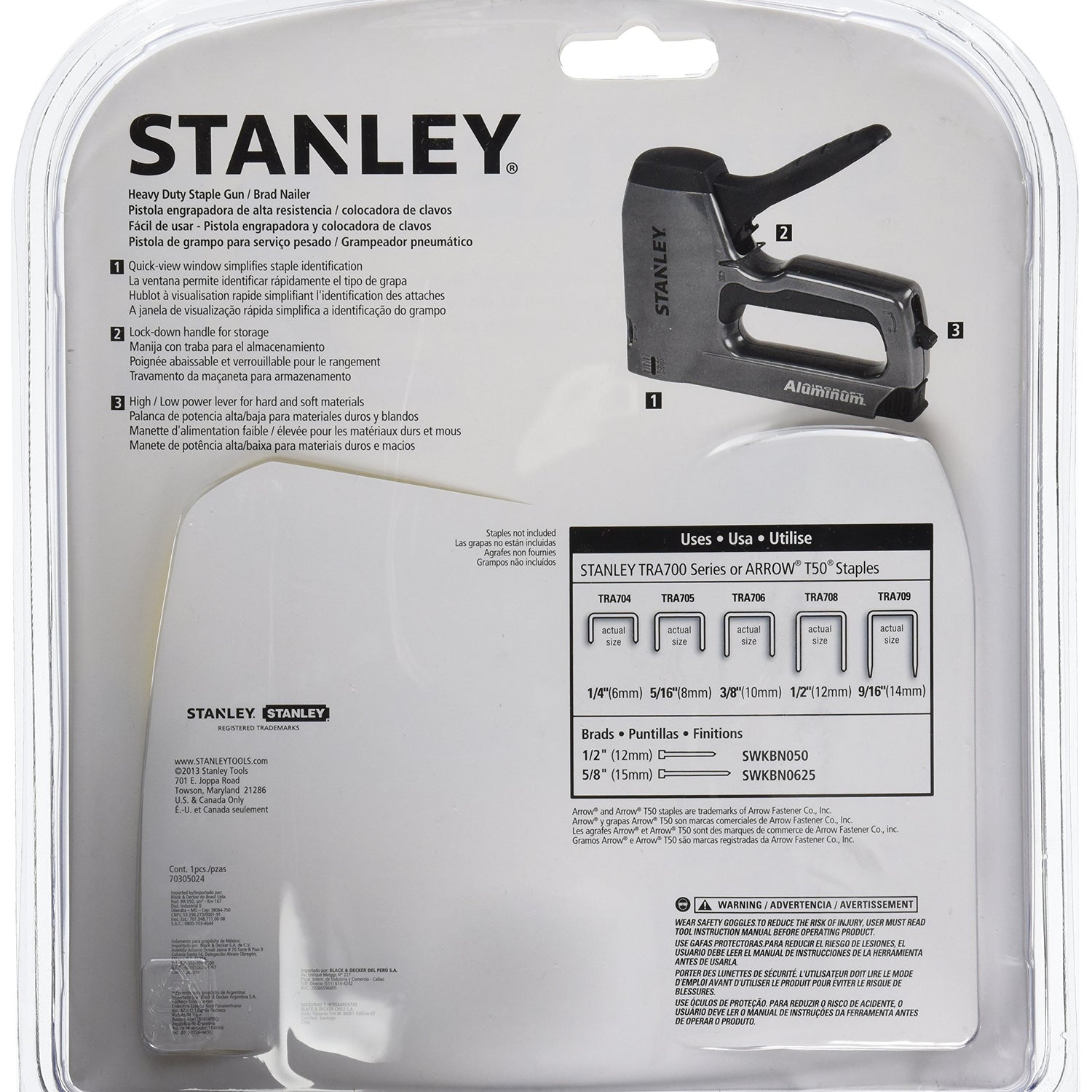 STANLEY SharpShooter Plus Nail Gun, Heavy Duty, Gray/Black (TR250) Stanley