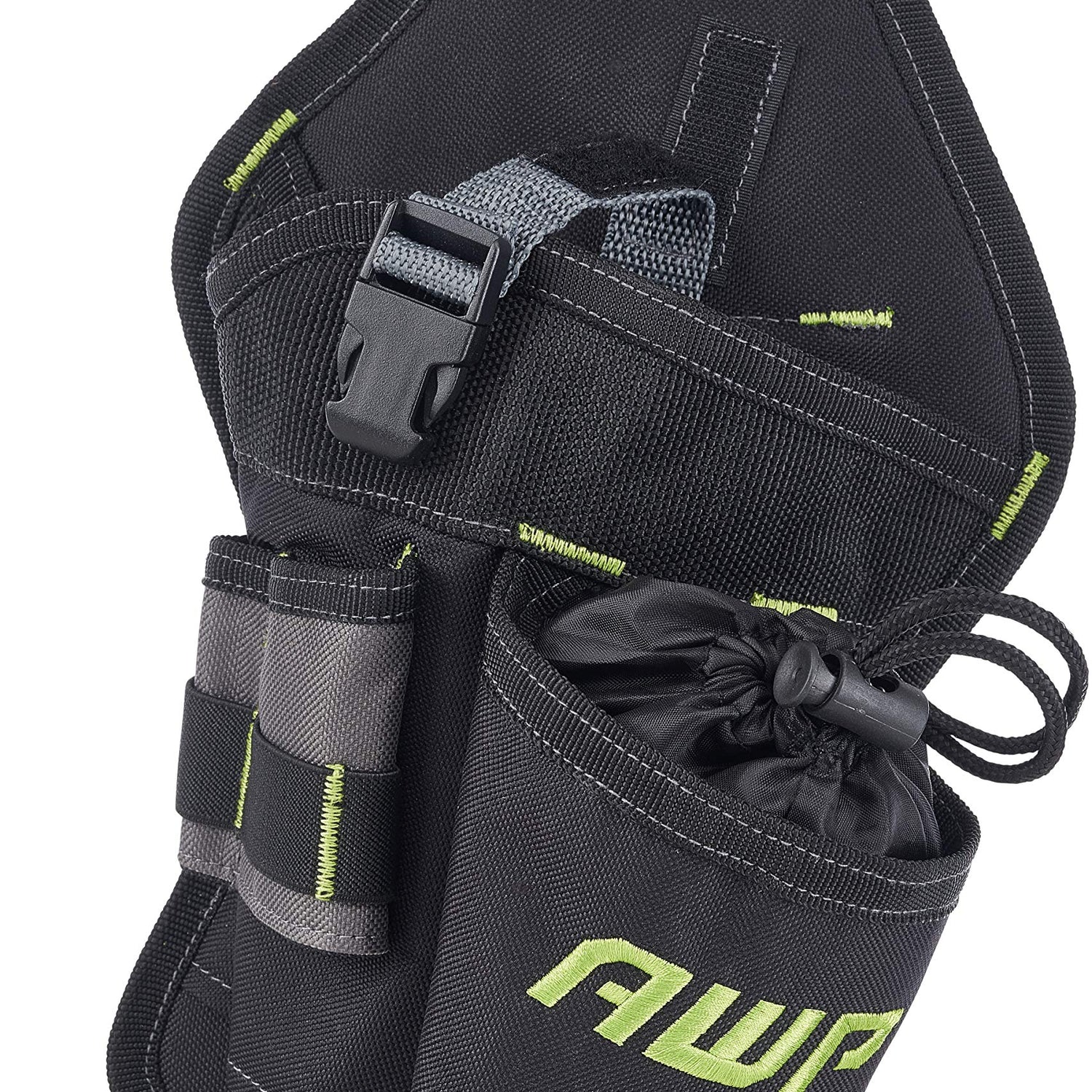 AWP Angled Drill Holster | Heavy-Duty Polyester Drill Holster Designed to Sit on Belt and Hold Weight Evenly | Black | Fits Most Drills AWP