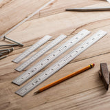 Mr. Pen- Machinist Ruler, 4 Pack (6, 8, 12, 14 inch), Metric Ruler, Millimeter Ruler, (1/64, 1/32, mm and .5 mm), 6 inch Ruler, Stainless Steel Ruler Mr. Pen