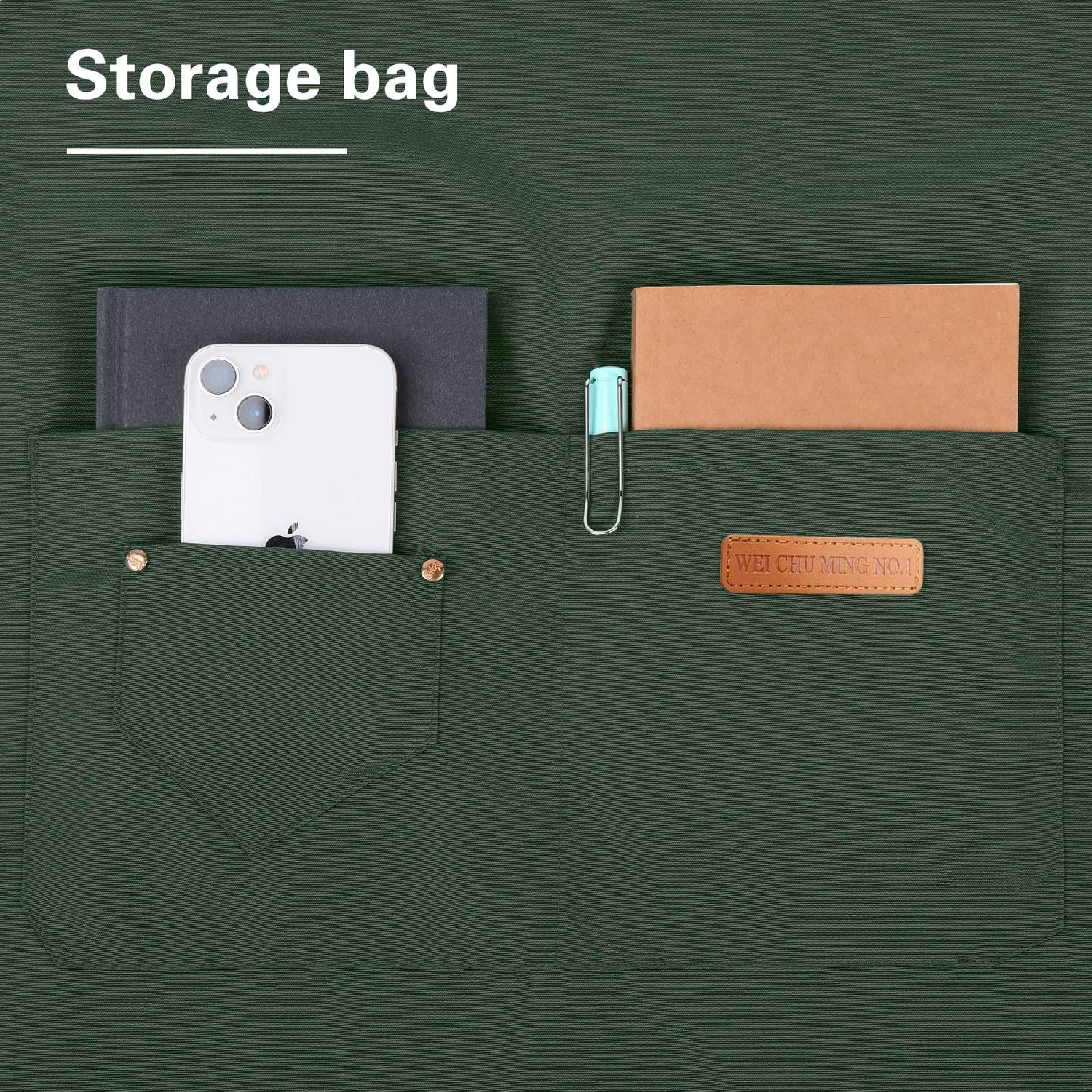 LOYGLIF Apron for Men Women with Adjustable Straps and Large Pockets, Canvas Cotton Cooking Kitchen Chef Bib Aprons Waterproof Green LOYGLIF