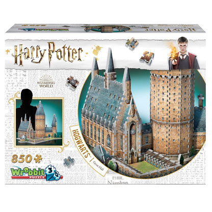 Wrebbit 3D - Harry Potter Hogwarts Great Hall 3D Jigsaw Puzzle - 850Piece - WoodArtSupply