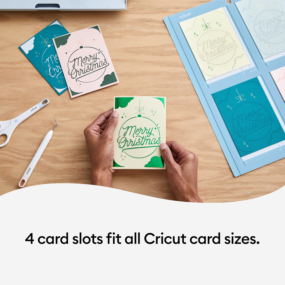 Cricut Card Mat 2x2, Reusable, Non-Slip Craft Mat, Create Four Cards Simultaneously, Perfect for Bulk Card Making, Compatible with Cricut Maker & Cricut
