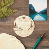 Juvale 12 Pack 6 Inch Unfinished Wood Circles for Crafts, Blank Cutout Slices for Wood Burning, Engraving, Round Wooden Discs for DIY Coasters, Art Juvale