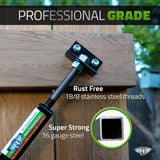 True Latch 6' Telescopic Gate Brace - Wood Privacy Fence Anti Sag Gate Kit - Gate Hardware Kit for Outdoor Wooden Fence Gates, 1 Patented USA Made GENUINE STEEL BUILT STRONGER TRUE LATCH