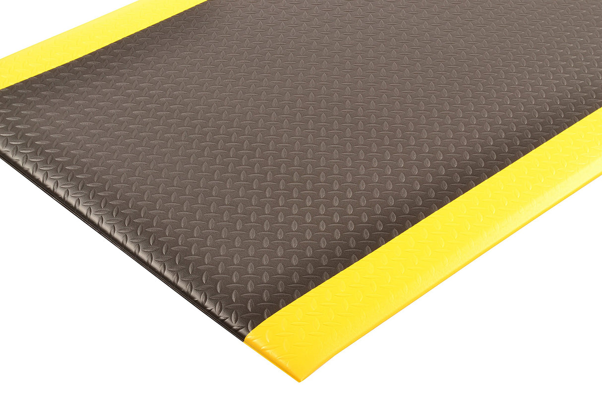 Notrax - 419S0026BY 419 Diamond Sof-Tred W/Dyna-Shield Anti-Fatigue Safety Mat, for Home or Business 2' X 6' Black/Yellow Notrax