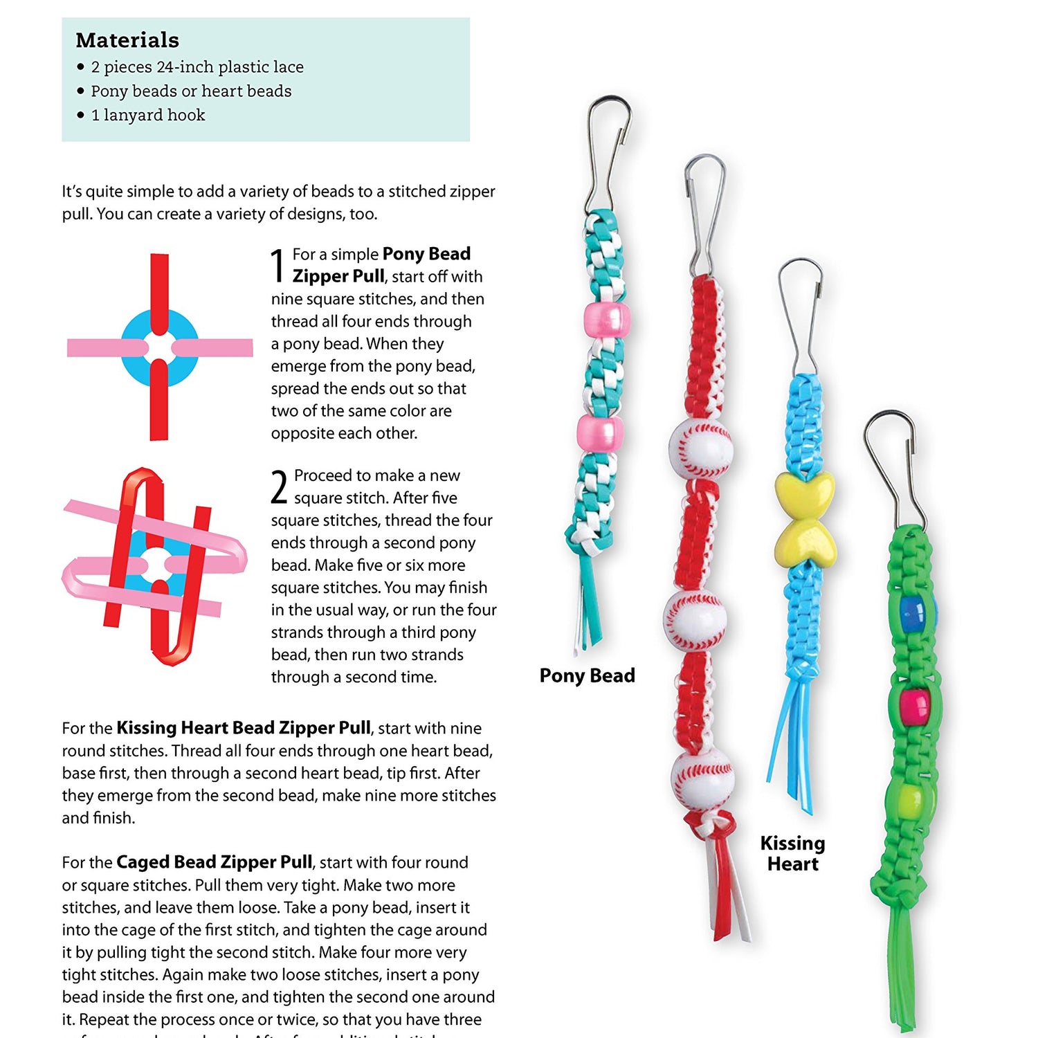 Plastic Lace Crafts for Beginners: Groovy Gimp, Super Scoubidou, and Beast Boondoggle (Design Originals) Master the Essential Techniques of Lacing Design Originals