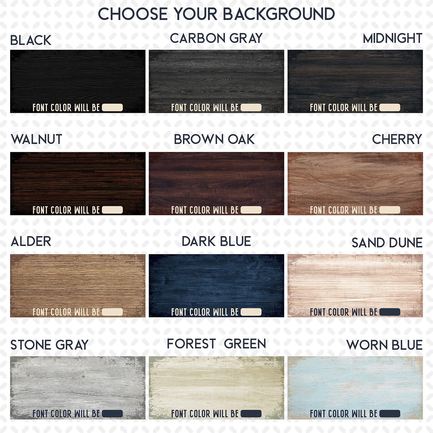 Personalized Signs for Home, Custom Sign with Any Text, 3 Sizes - 12 Background Options & 8 Fonts - Customizable Sign 11X5 Lily's Atelier