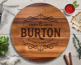 Personalized Wedding Gift, Lazy Susan, Engraved Wood Gift, Personalized Lazy Susan, Mothers Day gift, Anniversary Gift, Mom Gift, Wife Gift, Lazy The Sinclair Company