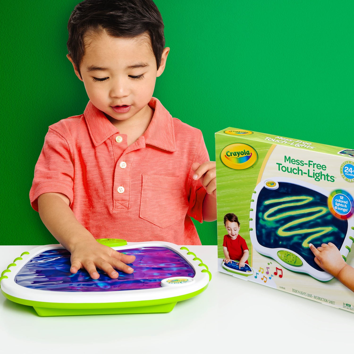 Crayola Toddler Touch Lights, Musical Doodle & Sensory Board, Sensory Toys for Toddlers, Mess Free Finger Painting, Ages 2+ Crayola