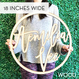Personalized Wooden Circle Crib Sign – Customize First and Last Name - 3 Sizes: 12, 18, 24 inches wide -Nursery Name Sign, Baby Shower Decor, Generic