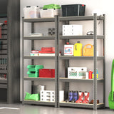 PrimeZone 2 Packs 28" W x 12" D x 59" H Garage Storage Shelves, 5 Tier Adjustable Storage Shelving Unit, Utility Standing Shelf Rack Organizer for PrimeZone