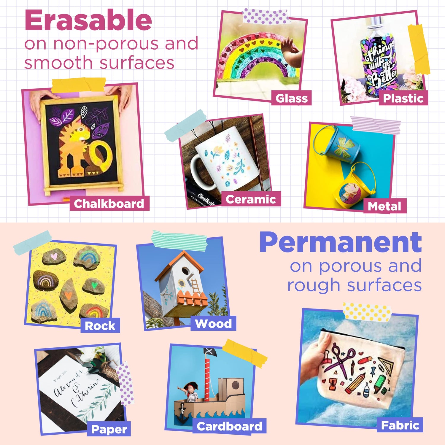 Chalkola Chalk Markers - Pack of 40 (Neon, Pastel & Metallic) Liquid Chalk Pens - For Chalkboard, Blackboard, Window, Labels, Bistro, Glass, Car, Chalkola