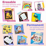 Chalkola Chalk Markers - Pack of 40 (Neon, Pastel & Metallic) Liquid Chalk Pens - For Chalkboard, Blackboard, Window, Labels, Bistro, Glass, Car, Chalkola