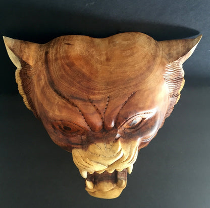 OMA Wood Carved African Lion Mask Head Wall Mount Sculpture Wall Decor - Hand Crafted PREMIUM QUALITY - XL SIZE BRAND