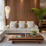 Mollywell Wood Slat Wall Panel, Easy Installation, Versatile, Enhanced Acoustic Design, Suitable for Living Room, Bedroom, Kitchen & Offices (2 Pcs, Mollywell