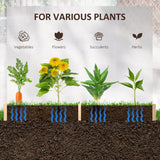 Outsunny Wooden Raised Garden Bed, Hexagon Screwless Planters for Outdoor Plants, Vegetables, Flowers, Herbs, 39" x 36" x 6", Natural Wood Outsunny