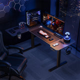 Acrolix 59" Reversiable L-Shaped Electric Standing Desk Adjustable Height Gaming Stand Up Corner Desk Sit Stand Home Office Computer Desk with Splice Acrolix