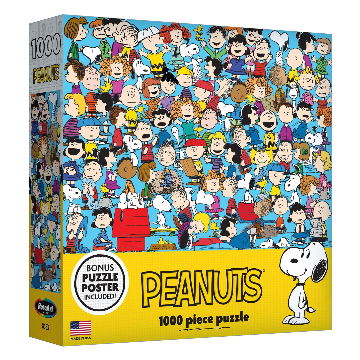 Cra-Z-Art - RoseArt - Peanuts - Cast of Characters - 1000 Piece Jigsaw Puzzle - WoodArtSupply