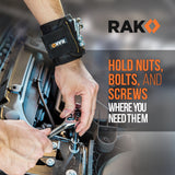 RAK Magnetic Wristband for Holding Screws, Nails and Drill Bits for Men - Made from Premium Ballistic Nylon with Lightweight Powerful Magnets - RAK