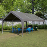 Aprilsoul Outdoor 13x20 FT Carport, Heavy Duty Canopy Storage Shed with Mesh Windows and Galvanized Steel Tube, All-Season Tarp, Wide Range of Aprilsoul
