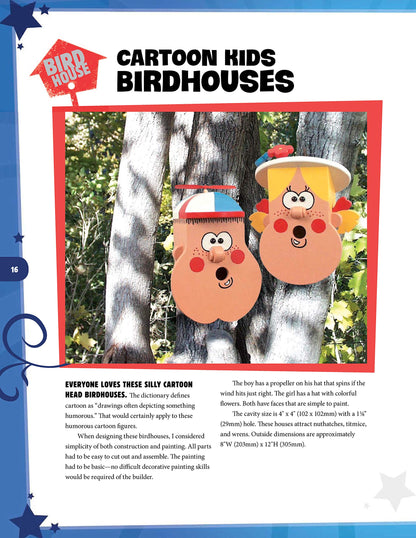 Wild & Wacky Birdhouses and Feeders: 18 Creative and Colorful Projects That Add Fun to Your Backyard (Fox Chapel Publishing) Cartoon, Bear, Tree - WoodArtSupply