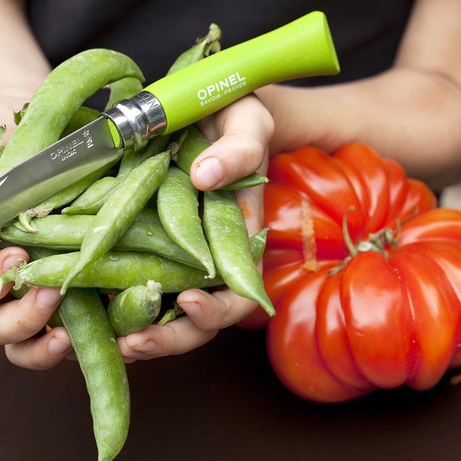 Opinel My First No.7 Stainless Steel Children’s Folding Pocket Knife with Safety Rounded Tip, Painted Handles Opinel