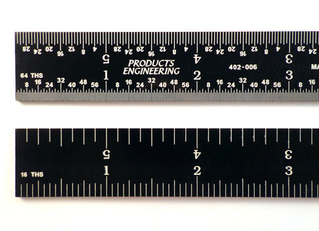 6" EZ Read Rigid Rule Made in USA! 4R Graduation PEC Tools