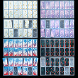 Patelai 3 Sets Domino Resin Molds Silicone Resin Domino Games Mold Dominoes Mold for Resin 28 Cavities with Dots Epoxy Resin Casting Molds Silicone Patelai