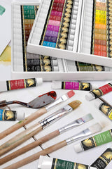 MyArtscape Acrylic Paint Set - 48 x 12ml Tubes - Lightfast - Heavy Body - Non Fading - Vibrant Colors - Artist Quality Painting Supplies - MyArtscape