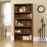 Sauder Miscellaneous Storage 5 Split Bookcase/Book Shelf, L: 35.28" x W: 13.23" x H: 69.76", Oiled Oak finish Sauder