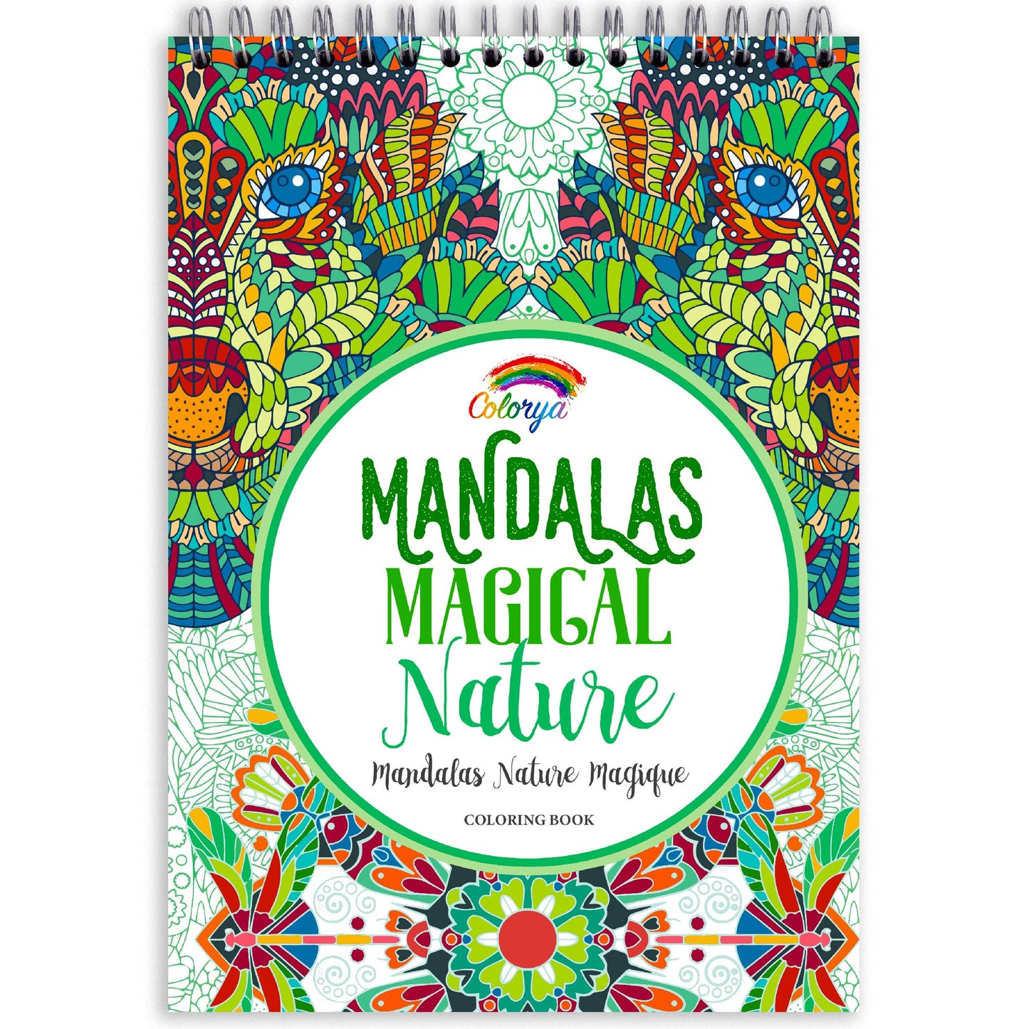 Mandala Adult Coloring Books by Colorya - A4 Size - Mandalas Magical Nature Coloring Books for Adults - Premium Quality Paper, No Medium Bleeding,