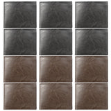 VZZNN 12 PCS Leather Bifold Wallets for Men,Men’s Wallet Bulk for DIY Engraving,With money clip,card holder(6 Black & 6 Brown) VZZNN