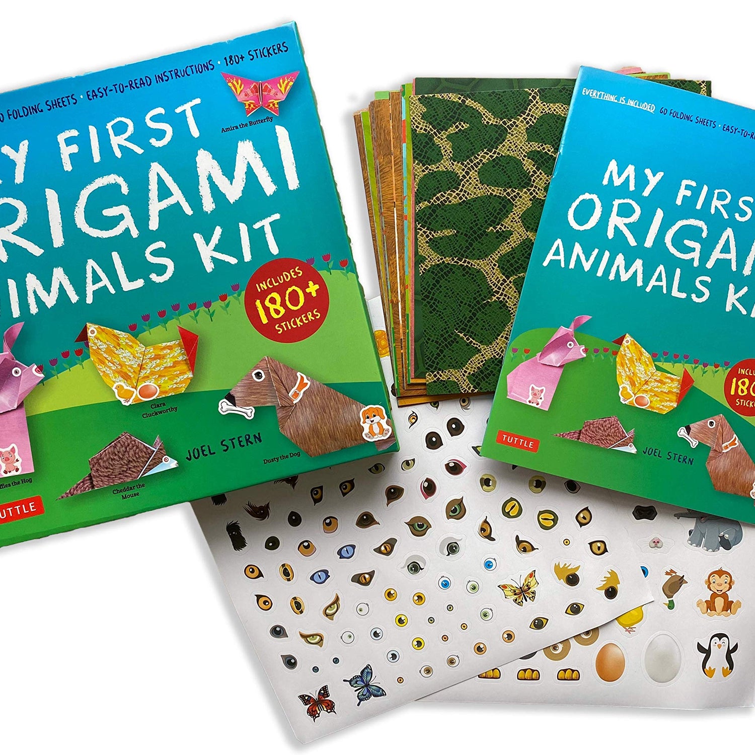 My First Origami Animals Kit: Everything is Included: 60 Folding Sheets, Easy-to-Read Instructions, 180+ Stickers Tuttle Publishing