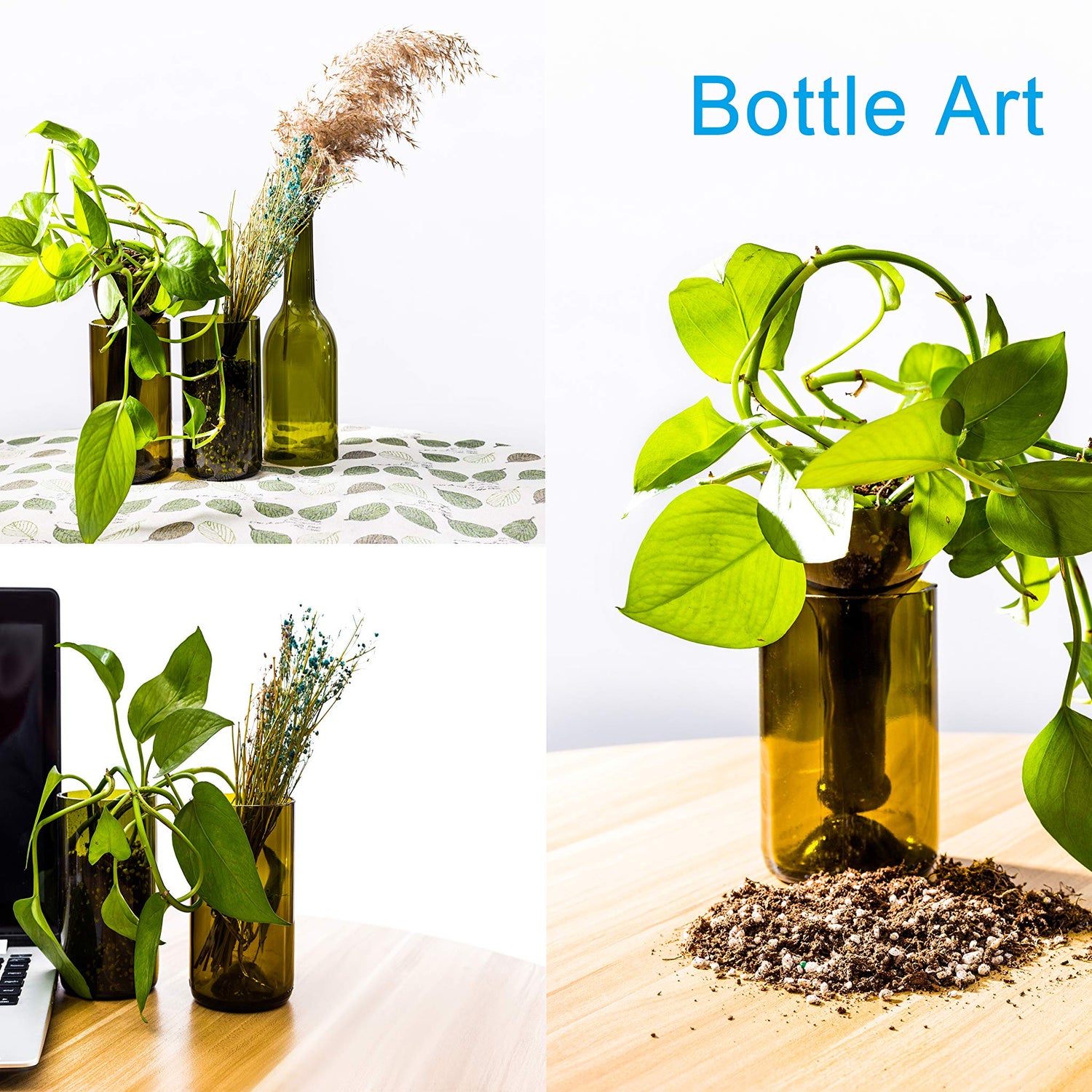 Glass Bottle Cutter, Upgraded Bottle Cutting Tool Kit, DIY Machine for Cutting Wine, Beer, Liquor, Whiskey, Alcohol, Champagne, Bottle Cutter for Camdios