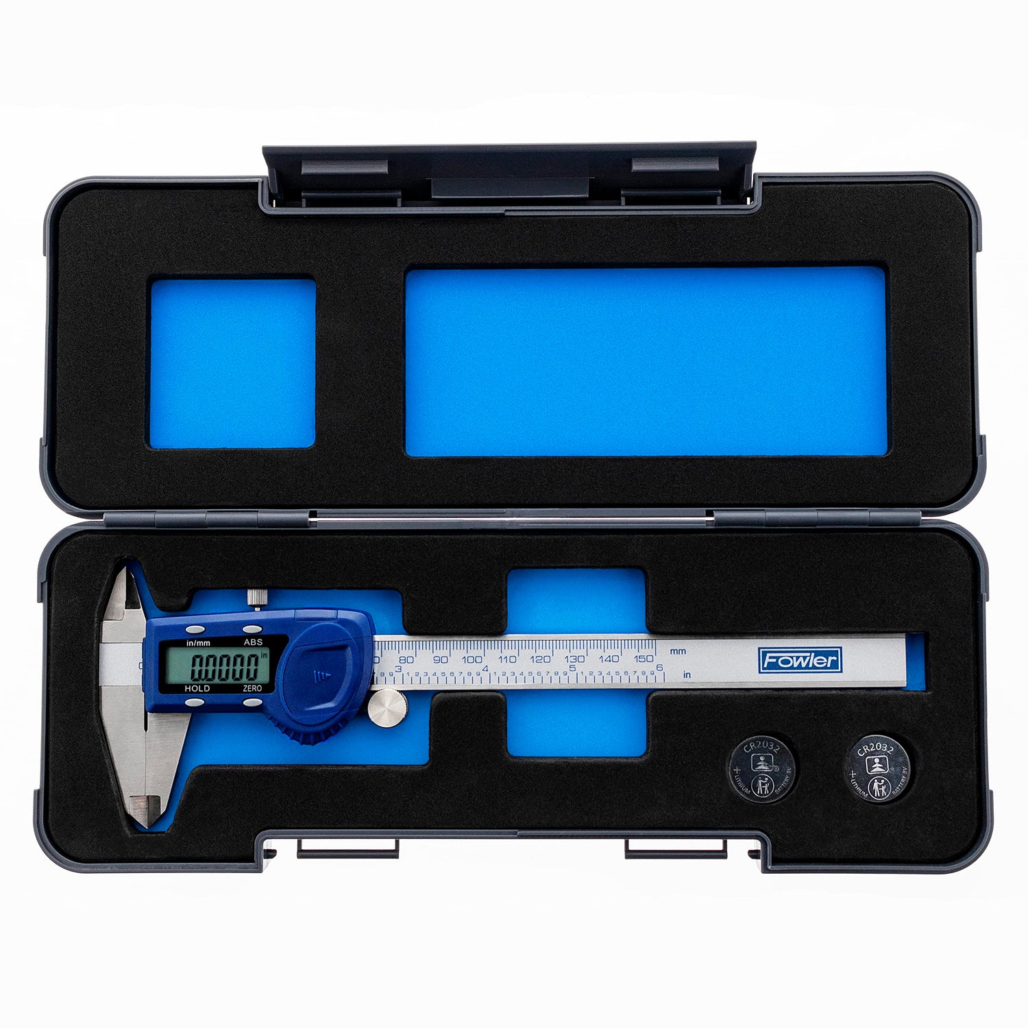 Fowler 54-101-150-2, Xtra-Value Cal Digital Caliper With 0-6"/150MM Measuring Range,Blue Fowler