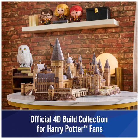 4D Build, Harry Potter Deluxe Hogwarts Castle with Astronomy Tower & Great Hall Over 2ft. Wide Model Kit 384 Pcs, 3D Puzzles for Adults & Teens 12+ 4D Build