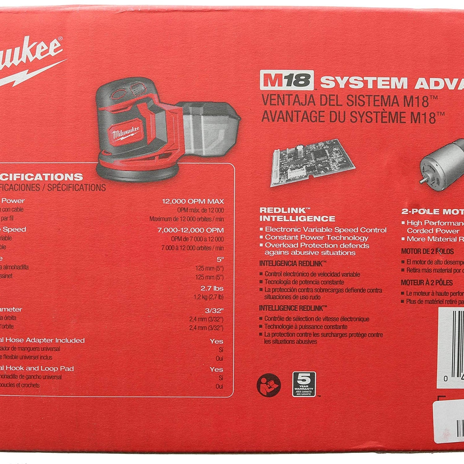 Milwaukee Electric Tools 2648-20 M18 Random Orbit Sander Milwaukee