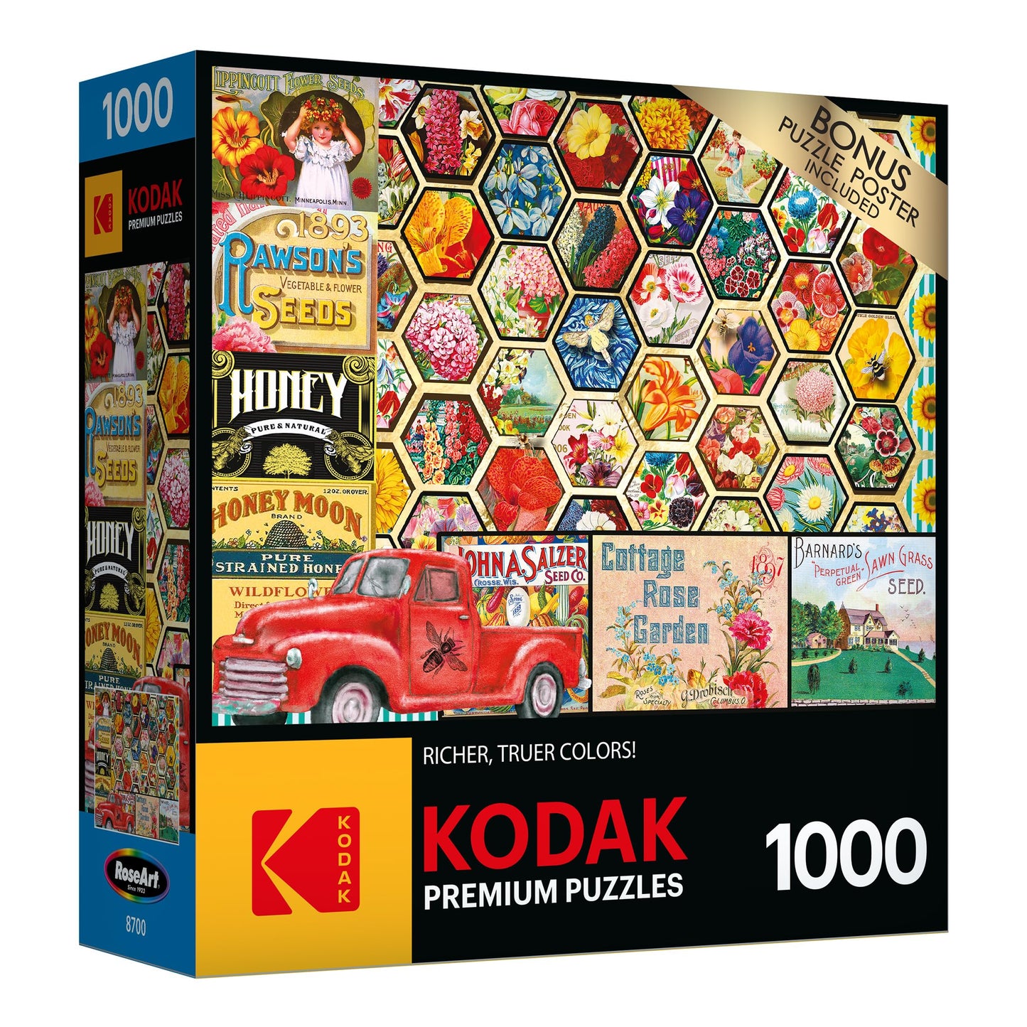 Cra-Z-Art - RoseArt - Kodak Premium - Honeycomb Flowers and Seeds - 1000 Piece Jigsaw Puzzle