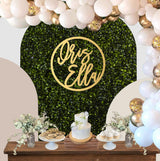 Personalized Wooden Circle Crib Sign – Customize First and Last Name - 3 Sizes: 12, 18, 24 inches wide -Nursery Name Sign, Baby Shower Decor, Generic